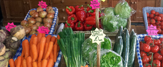 Lots of local fresh fruit, veg and produce available from our farm shop!