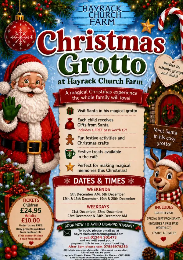 Santa's Grotto at the Hayrack Church Farm